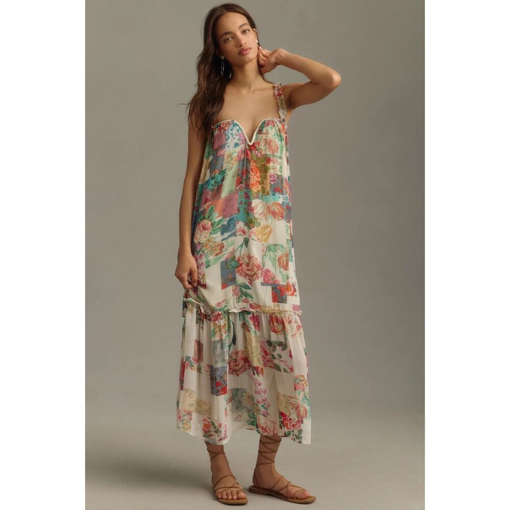 Anthropologie Floral Midi Dress
